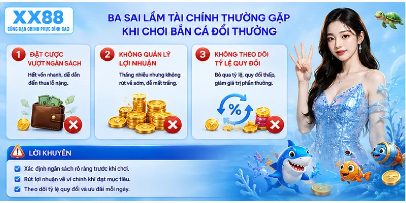 Ba sai lầm tài chính thường gặp khi chơi bắn cá đổi thưởng