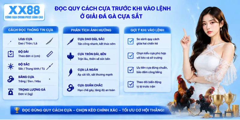 Đọc quy cách cựa trước khi vào lệnh ở giải đá gà cựa sắt