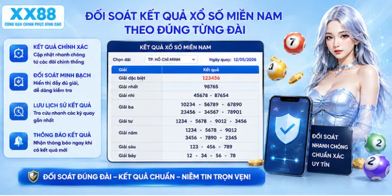 Đối soát kết quả xổ số miền Nam theo đúng từng đài