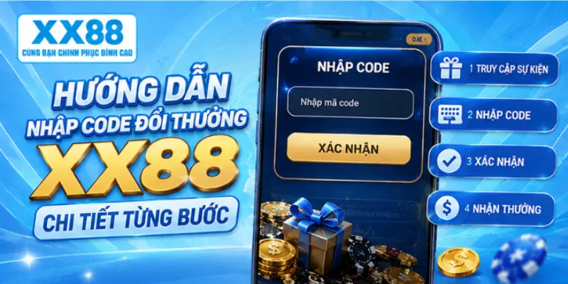 Hướng dẫn nhập code đổi thưởng XX88 chi tiết từng bước