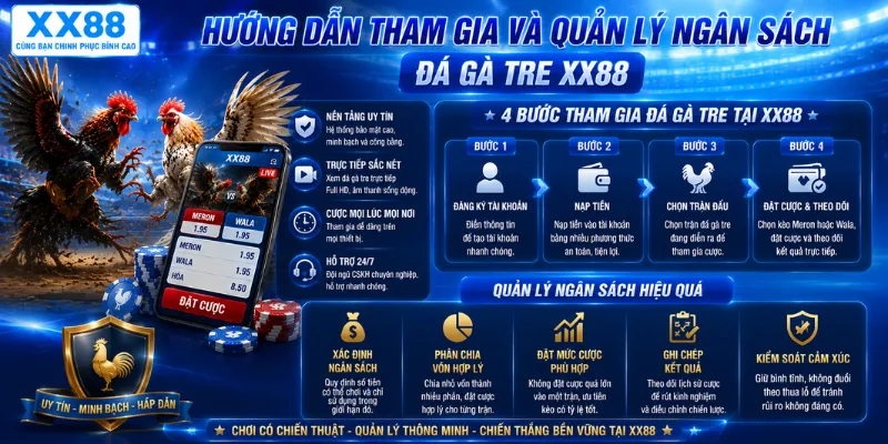 Hướng dẫn tham gia và quản lý ngân sách đá gà tre XX88