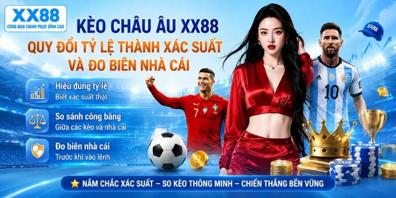 Kèo châu Âu XX88 – Quy đổi tỷ lệ thành xác suất và đo biên nhà cái